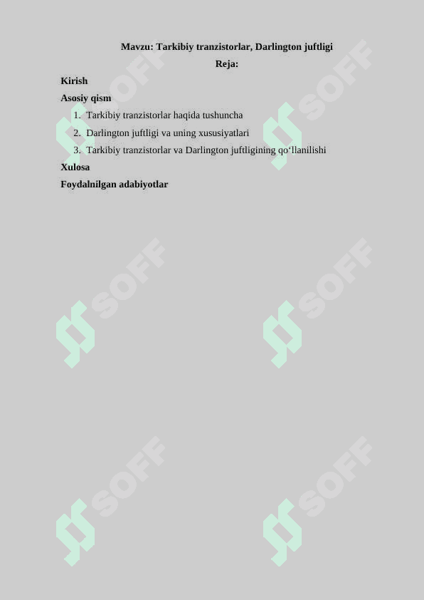 Tarkibiy tranzistorlar, Darlington juftligi 2