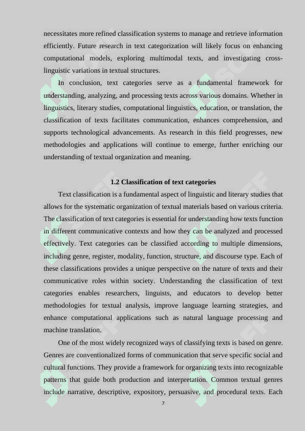 TEXT CATEGORIES 7