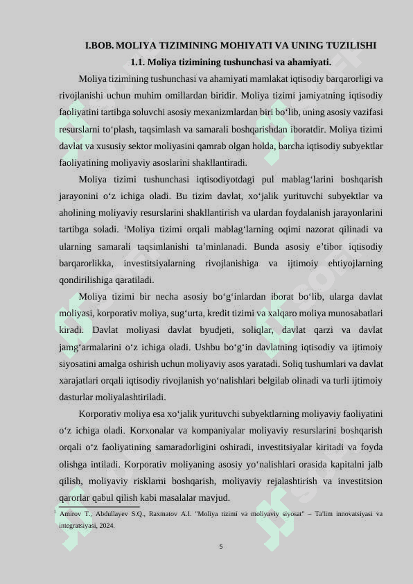 MOLIYA TIZIMI VA MOLIYAVIY SIYOSAT 4