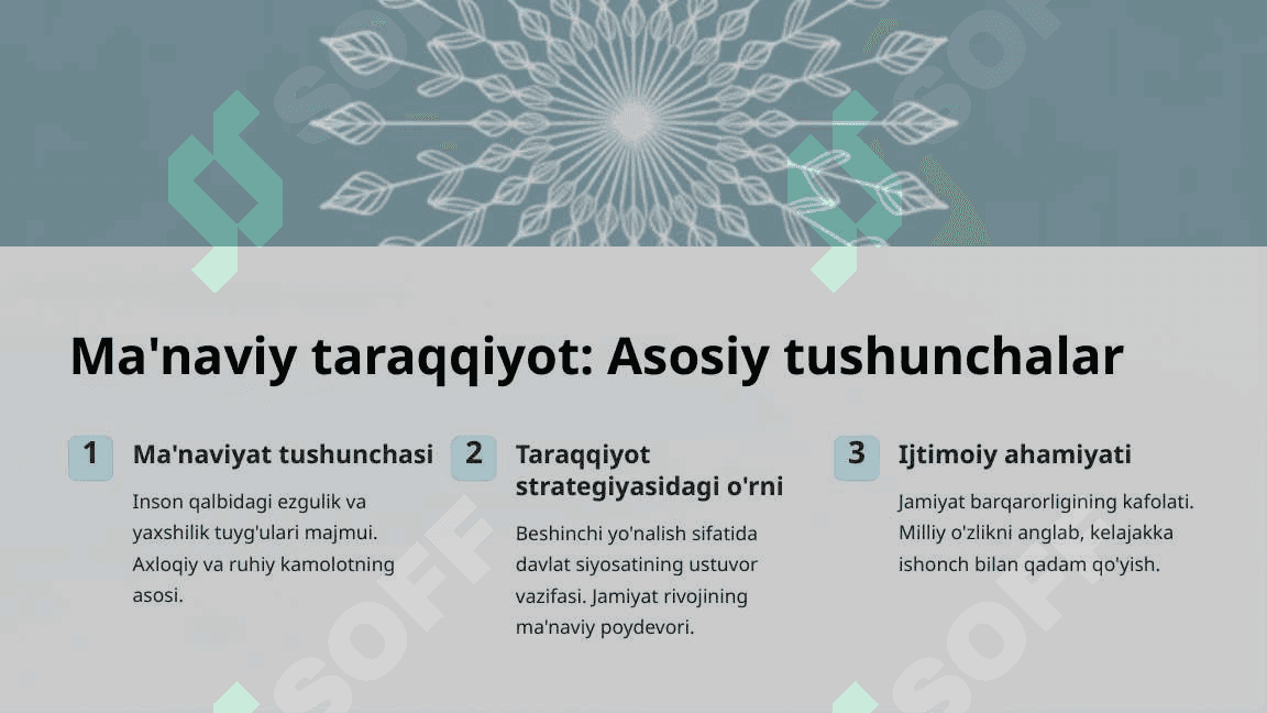 Ma'naviy taraqqiyotni ta'minlash va sohani yangi bosqichga olib chiqish 3