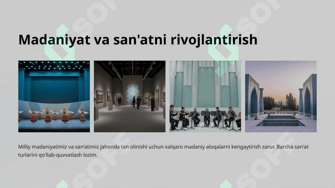 Ma'naviy taraqqiyotni ta'minlash va sohani yangi bosqichga olib chiqish 8