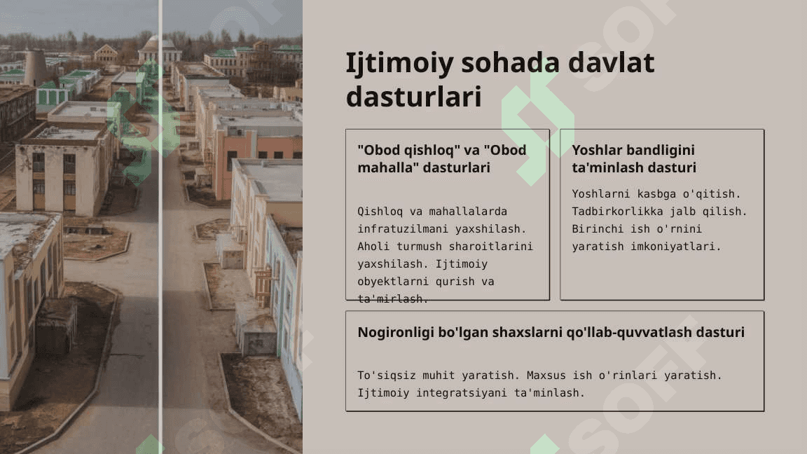 Adolatli ijtimoiy siyosat yuritish, inson kapitalini rivojlantirish 7
