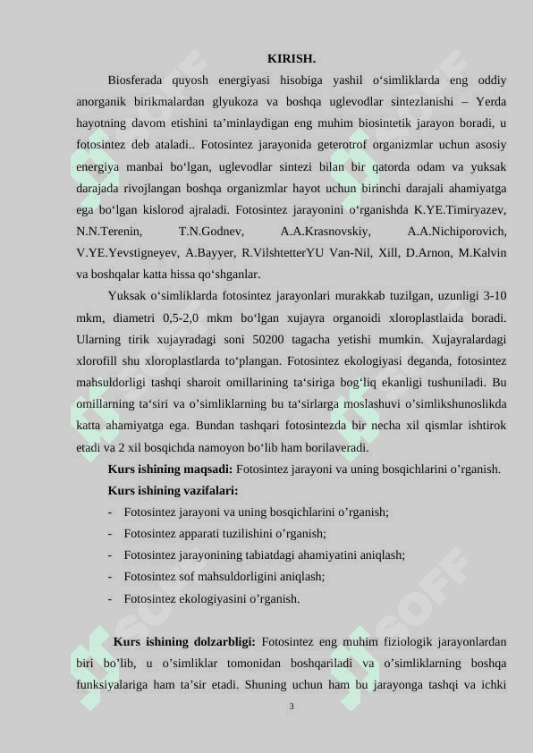 Fotosintezning tabiatda tutgan o’rni 3