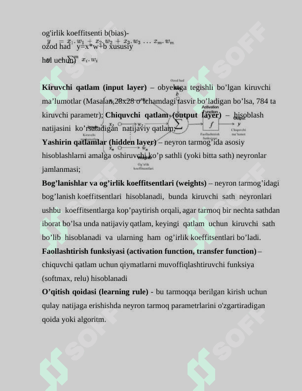 Neyron tarmoqlarini qurish va o’qitish. Keras, Tensorflow va Torch kutubxonalari 6