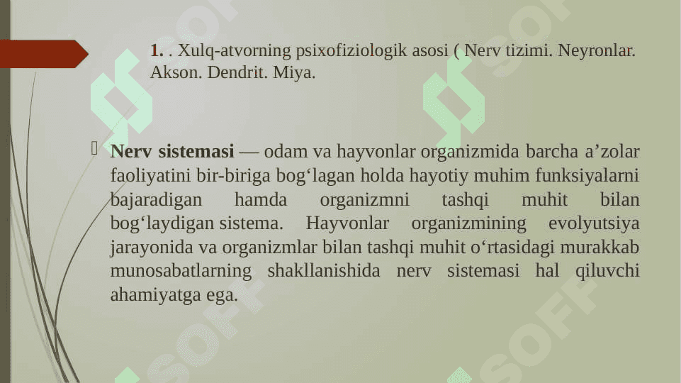 Xulq-atvorning psixofiziologik asosi 3