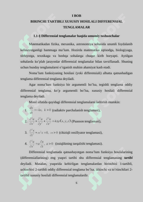 Bernulli va Rikatti tenglamalari 6