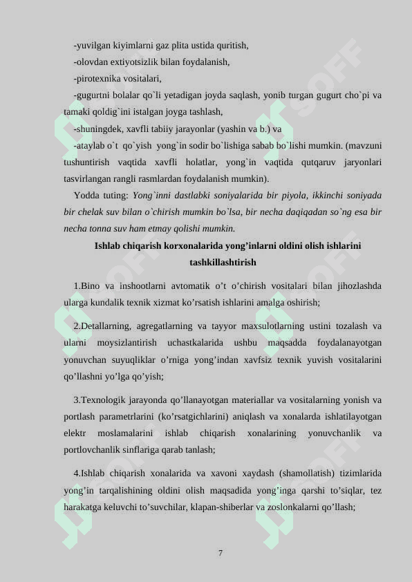 Binolarning o’tga chidamliligi 7