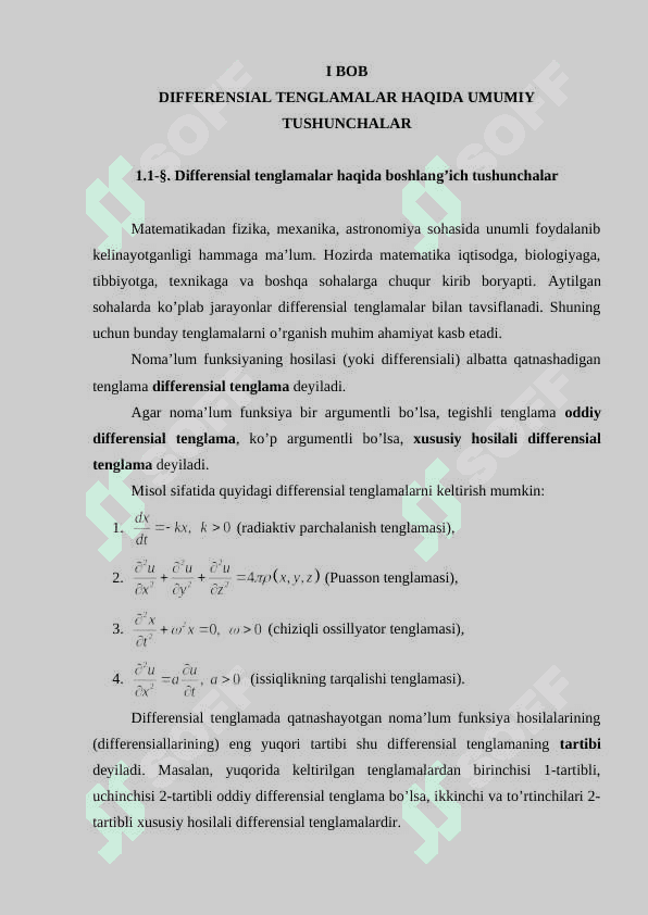Bir jinsli bo’lmagan o’zgarmas 4