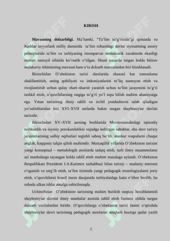 Shayboniylar davrida Movarounnahrda madaniy hayot                        BMI 2