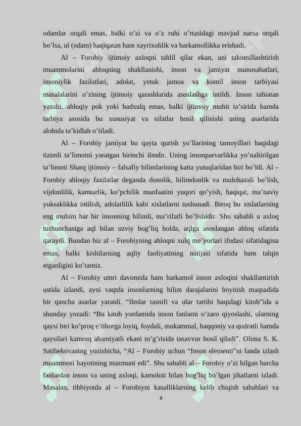 Farobiyning Fozil odamlar  shaxri asari  ta’limiy-axloqiy ahamiyati 6