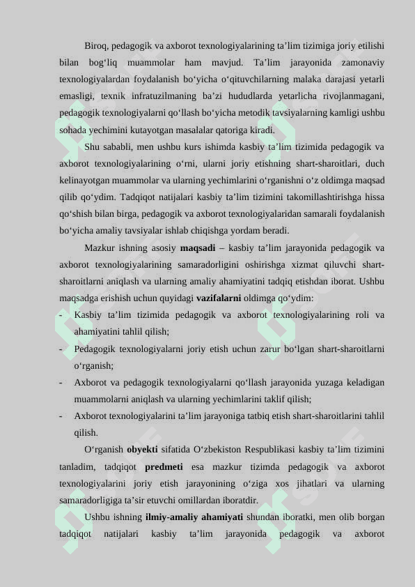 PROFESSIONAL TA’LIM TIZIMIDA PEDAGOGIK VA AXBOROT TEXNOLOGIYALARINI JORIY ETISHNING SHART-SHAROITLARI 3
