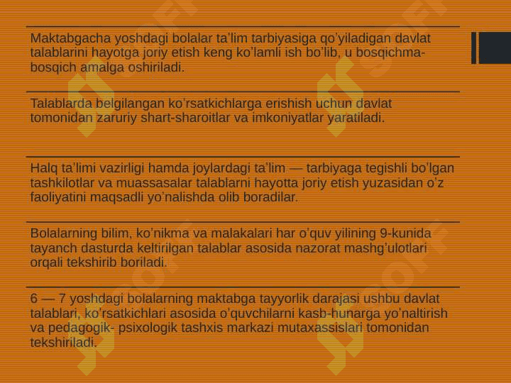 Bolalarni maktabga tayyorgarlik darajasiga qo'yiladigan minimal talablar 3