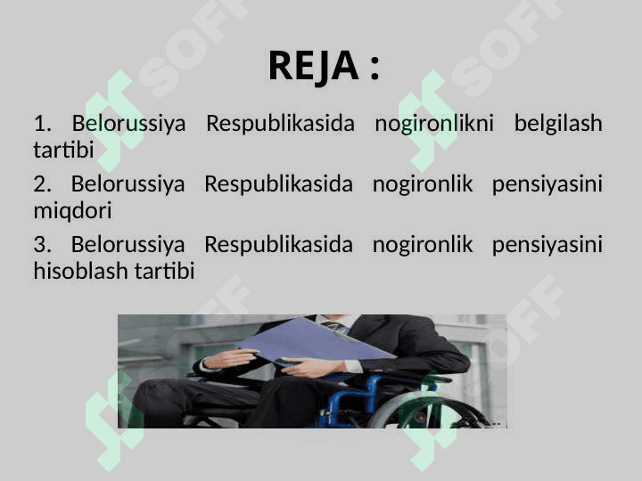 Belorussiya Respublikasida nogironlik pensiyasi 2