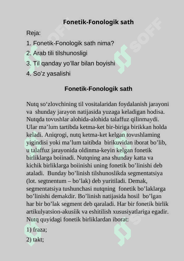 Fonetik-Fonologik sath 2