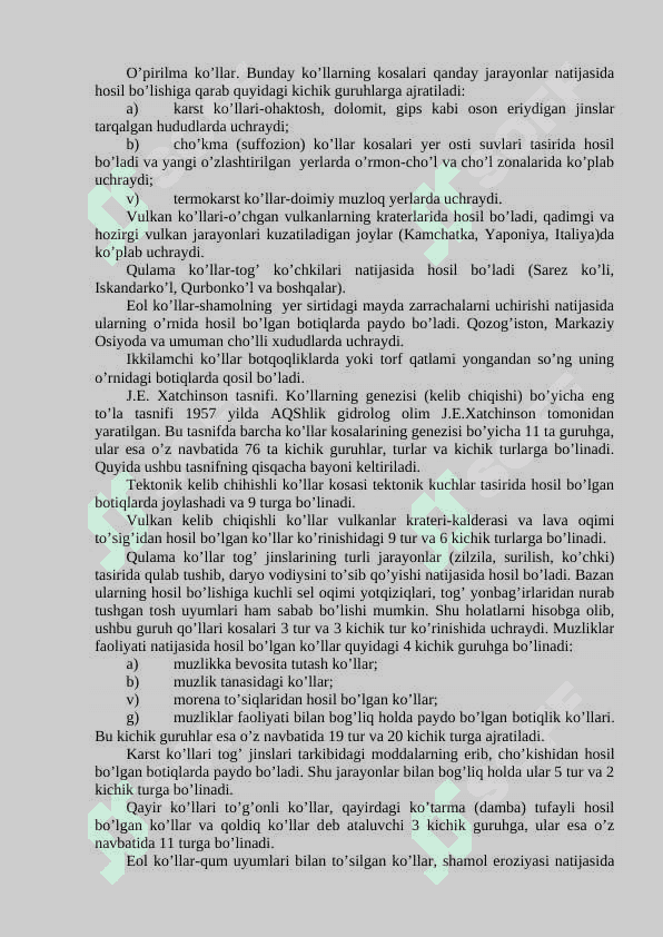 Ko’llar va suv omborlari. Muzliklar 3