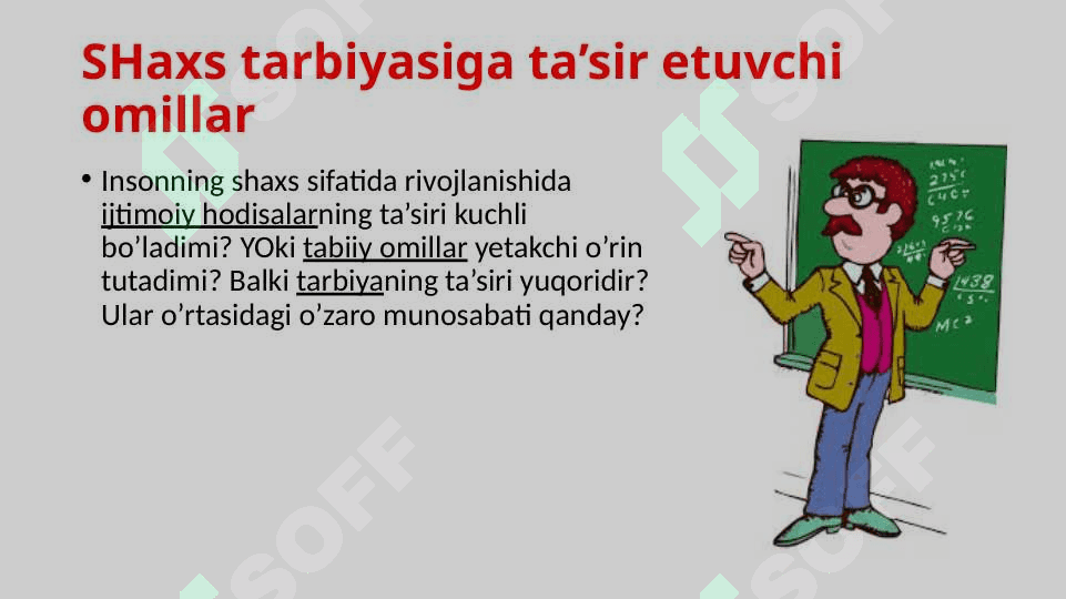 SHAXSNING RIVOJLANISHI, TARBIYASI VA IJTIMOIYLASHUVI,  YAXLIT PEDAGOGIK JARAYON 8