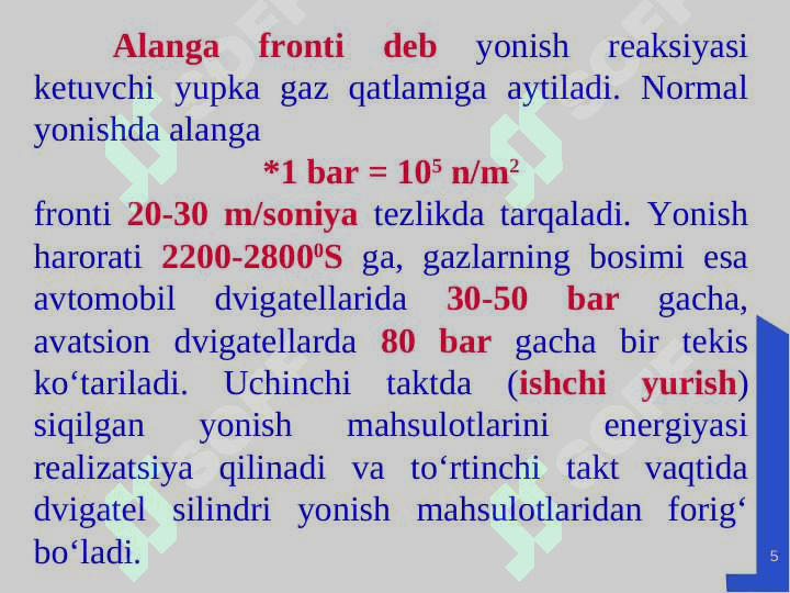Yoqilg’i va moylar asosiy turlarining tarkibi va ekspluatatsion xossalari 5