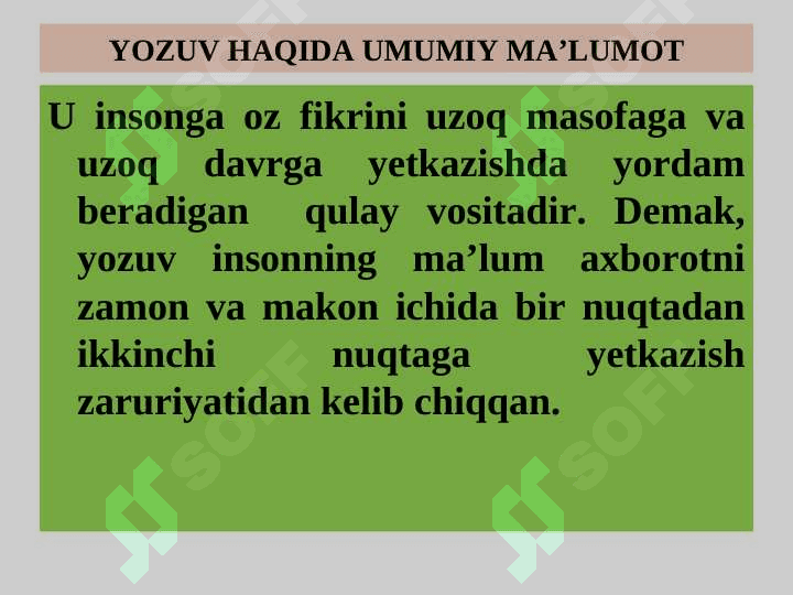 GRAFIKA (YOZUV) VA GRAFIK VOSITALAR.   ORFOGRAFIYA,  UNING ASOSIY TAMOYILLARI 8