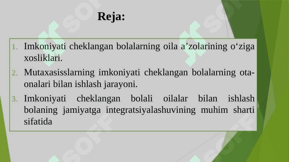 Alohida yordamga muhtoj bolali oila a’zolarini o‘ziga xosligi 2