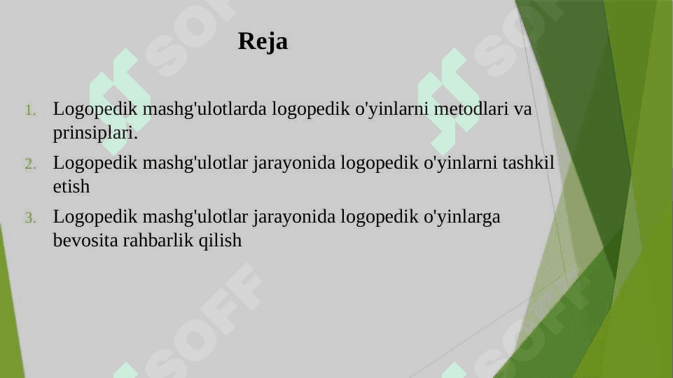 Maxsus muassasalarning logopedik mashg‘ulotlarida logopedik  o‘yinlarni  rejalashtirish 2