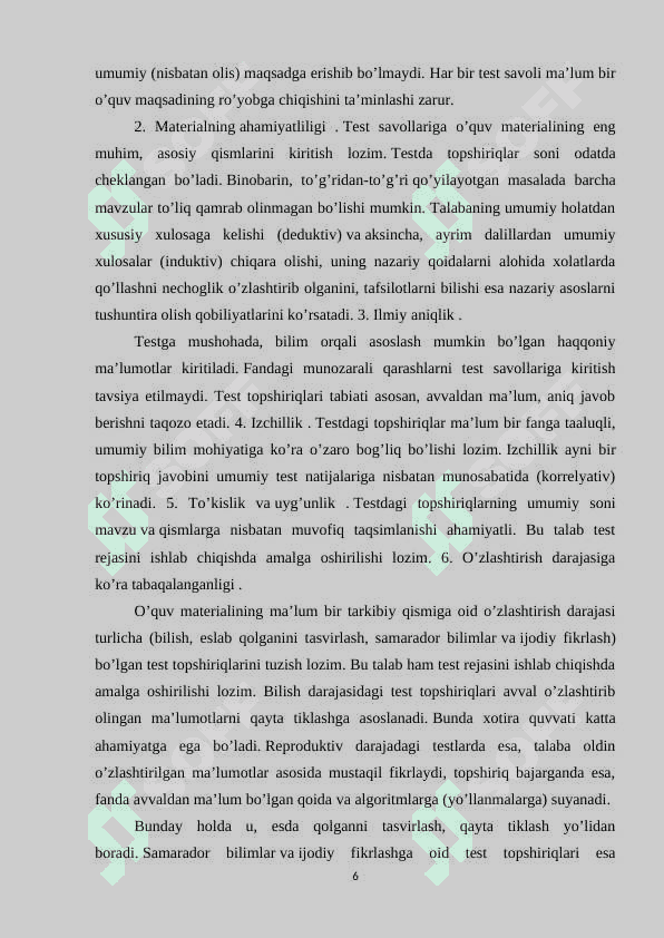 Tarix fanidan test tuzish metodikasi , xronologik boshqotirmalarni qo’llash 6