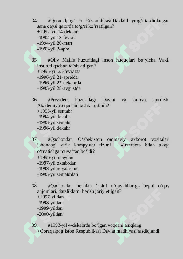 tarix fanidan 500 ta test savollari va javoblari 8