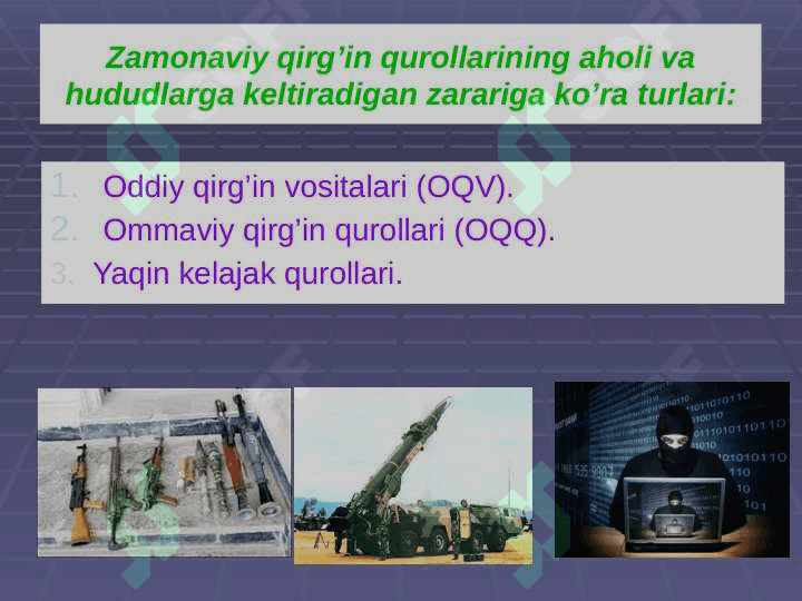 Favqulodda vaziyatlar turlari va xususiyatlari 4