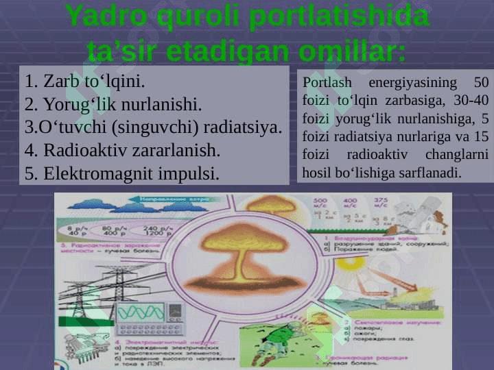 Favqulodda vaziyatlar turlari va xususiyatlari 8