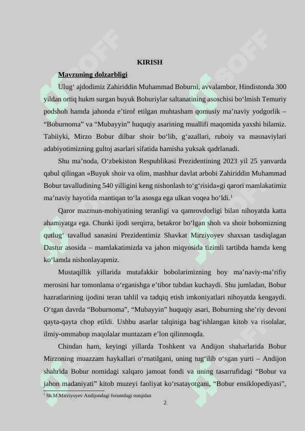 ZAHIRIDDIN MUHAMMAD BOBURNING HAYOTI VA SIYOSIY-ILMIY FAOLIYATI 2