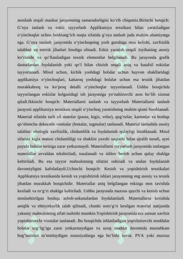 Applikatsiya usulida o‘yinchoqlar tayyorlash 7