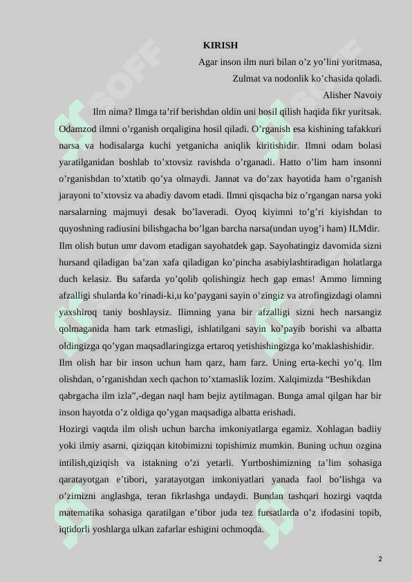 BIRINCHI TUR XOSMAS INTEGRALLAR 2