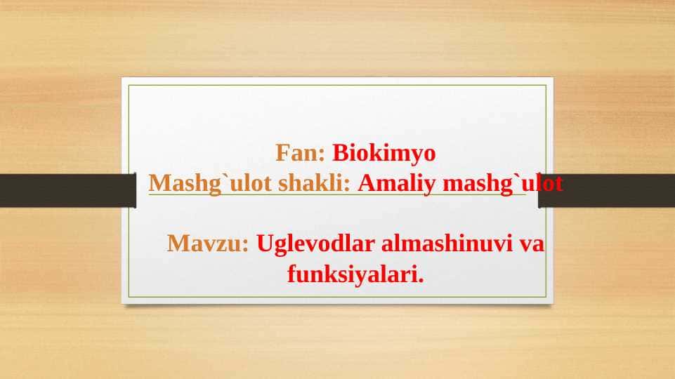Katabolizmning yo`llari 1