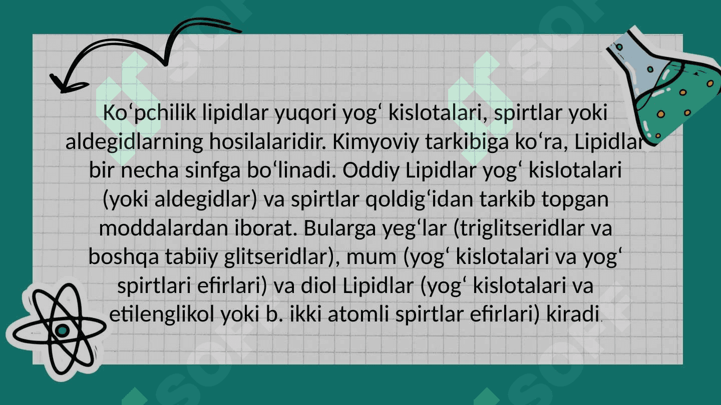 Lipidlarning tuzilishi,  funksiyasi va metabolizmi 4