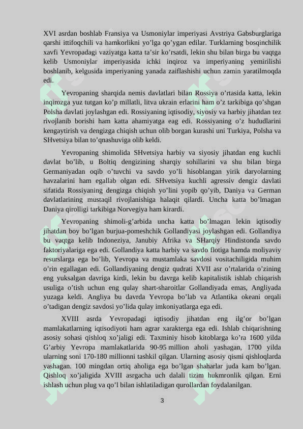 XVII ASRNING IKKINCHI YARMI - XX ASR BOSHIDA XALQARO MUNOSABATLAR 3