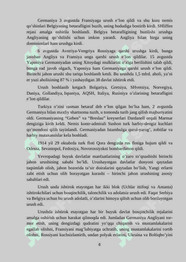 XVII ASRNING IKKINCHI YARMI - XX ASR BOSHIDA XALQARO MUNOSABATLAR 6