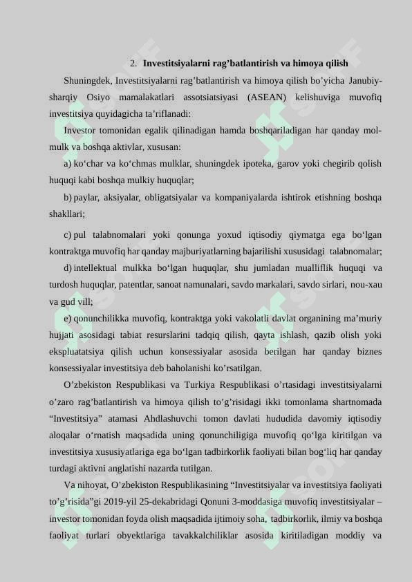 INVESTITSIYA TUSHUNCHASINING MAZMUNI VA UNGA BERILGAN TURLI TA’RIFLAR 6