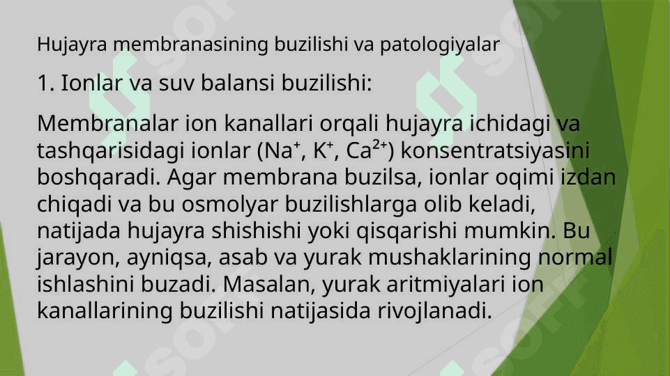 Membranalar buzilishlarini patalogiyalarkelib chiqishidagi o`rni 3