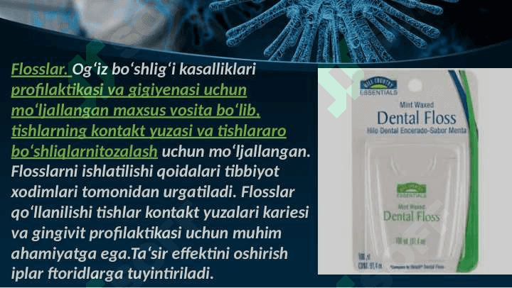 Og'iz bo'shlig'i shaxsiy gigiyena qoidalari. 8
