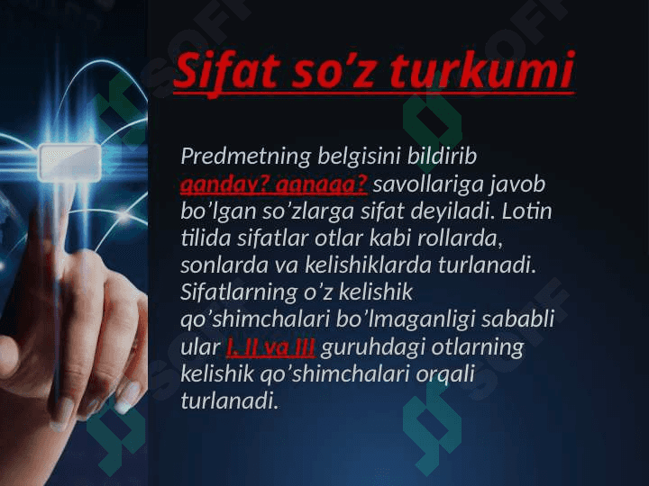 Morfologiya (Sifat so'z turkumi) 3