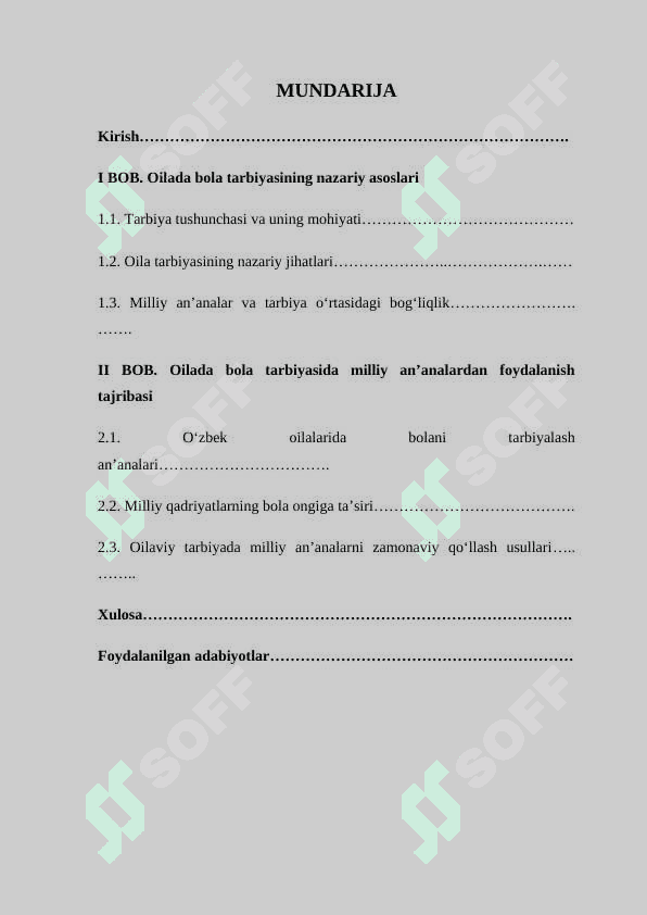 Oilada bola tarbiyasida milliy an'analardan foydalanish 2