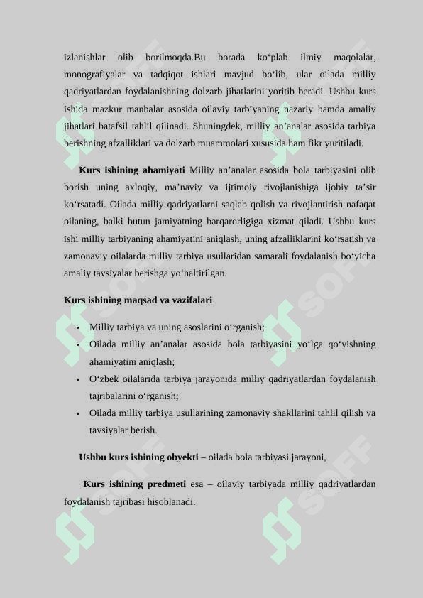 Oilada bola tarbiyasida milliy an'analardan foydalanish 5