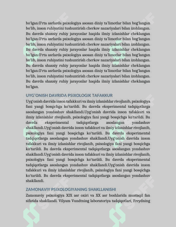 PSIXOLOGIYANING KELIB CHIQISH TARIXI 4
