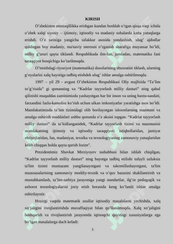 Chiziqli algebraik tenglamalar sistemasini teskari matritsalar usuli bilan yechish 2