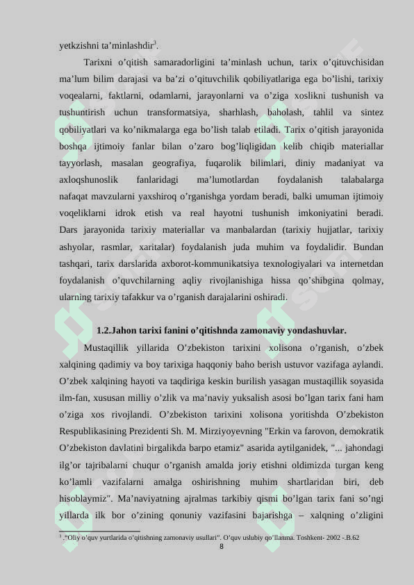 7-sinf jahon tarixi darslarida yangi pedagogik texnologiyalar bilan ishlash metodi 8