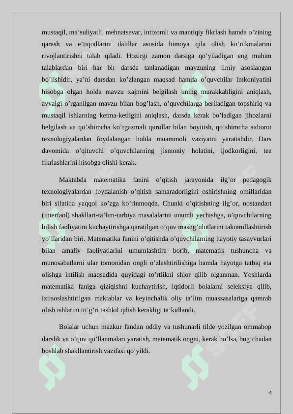Chiziqli gruppalar 4