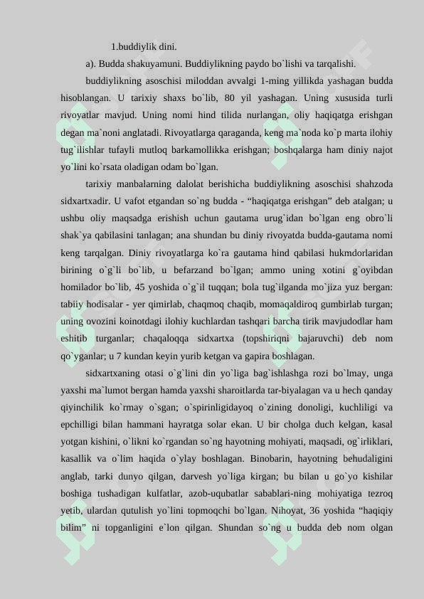 Buddaviylik dini uning vujudga kelishidagi tarixiy shart sharoitlar 3