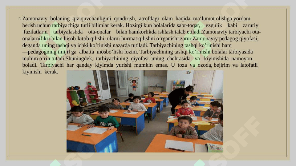 Tarbiyachining tasviriy faoliyat mashg'ulotlaridagi pedagogik va kasbiy maxorati 6