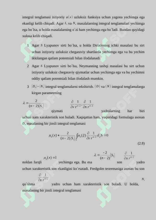 Dirixle va Neyman masalalarini potensiallar yordamida yechish 1 8