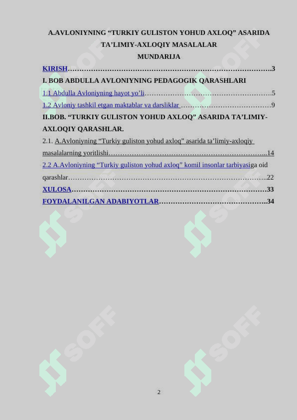 A.Avloniyning  Turkiy guliston yohud axloq asarida ta’limiy-axloqiy masalalar 2