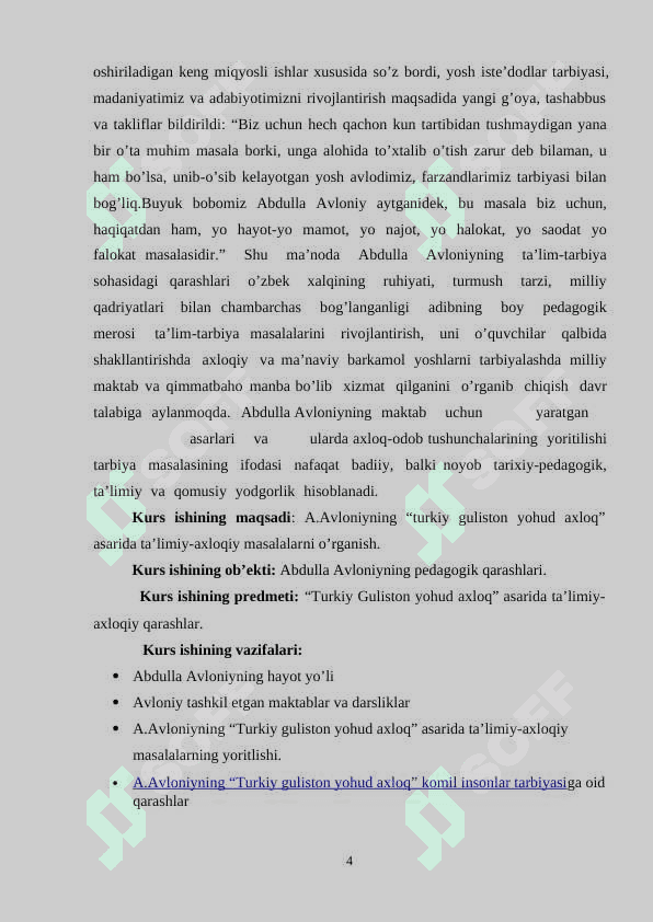 A.Avloniyning  Turkiy guliston yohud axloq asarida ta’limiy-axloqiy masalalar 4